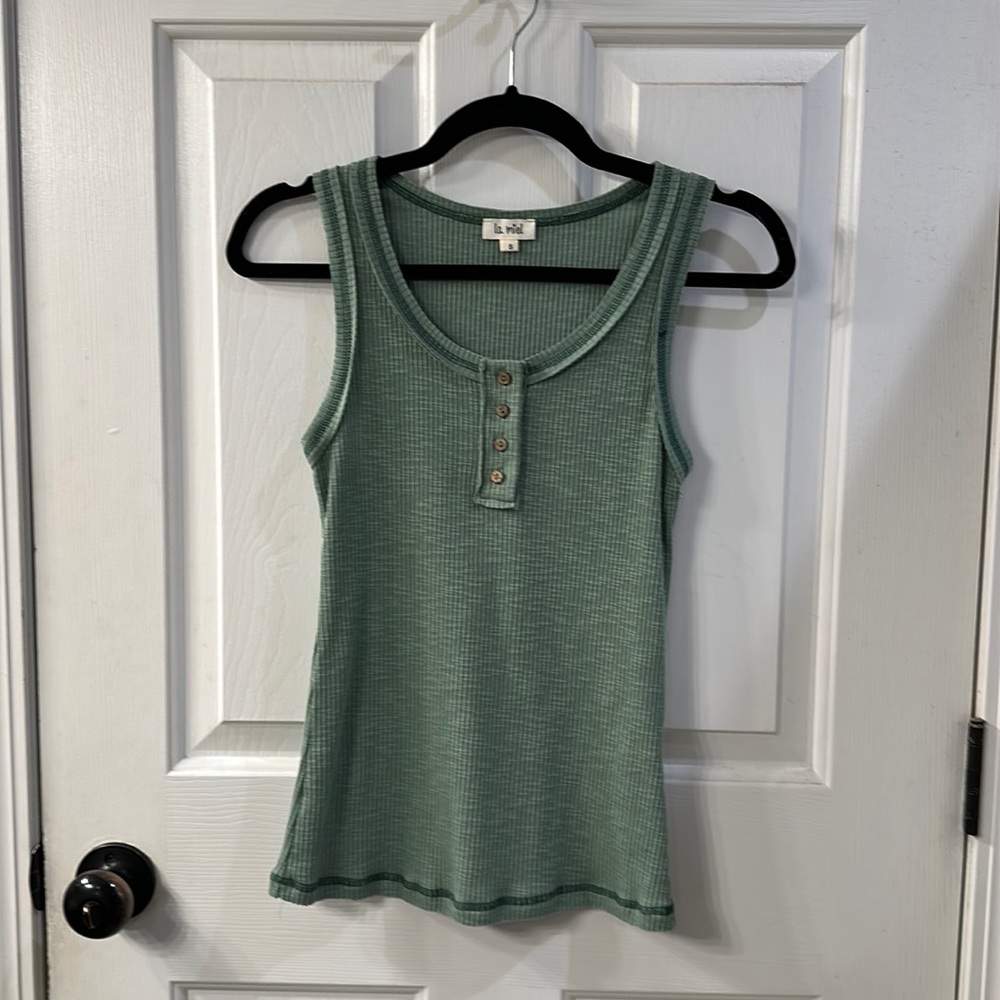La Miel ribbed Healy style tank top
